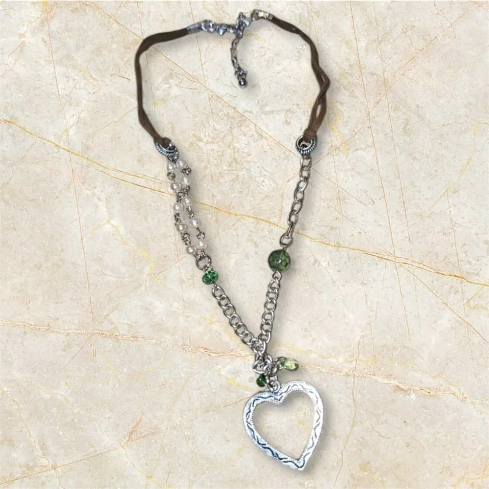 American Eagle Silver Heart Necklace Clasp Marked 925 NEW